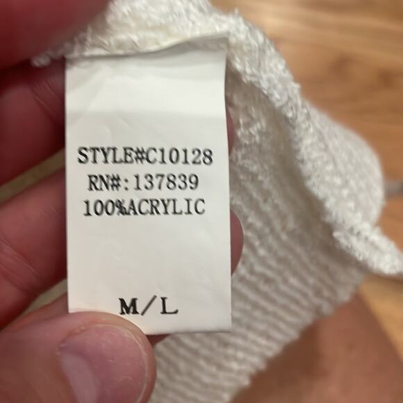 Altar'd State Cream Knit Sweater Size Medium/Large - Picture 7 of 7